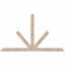 Ekena Millwork Saratoga Smooth Timber Gable Bracket, Douglas Fir, 72"W x 42"H x 3 1/2"D x 3 1/2"F, 14/12 Pitch GBW072X42X0404SAR00SDF - alternate 1